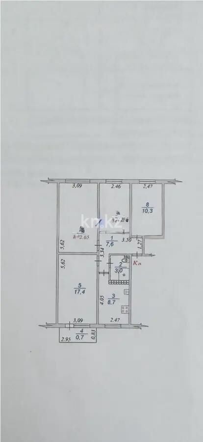 Продажа 4-комнатной квартиры, 75.5 м² - Продажа четырехкомнатных квартир в Ауэзовском р-не Алматы фото 6 из 6