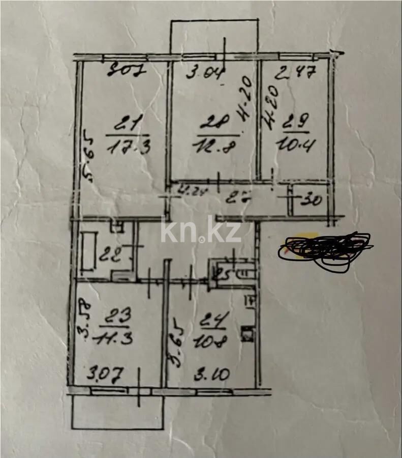 Продажа 4-комнатной квартиры, 82 м² - Продажа квартир от собственников в Алматы - страница 59 фото 7 из 7