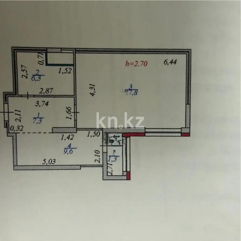 Продажа 1-комнатной квартиры, 54 м² - Продажа однокомнатных квартир в р-не Сарыарка Астаны - страница 21 фото 1 из 1