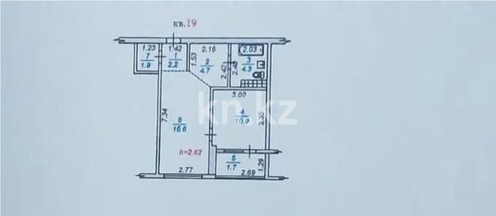 Продажа 2-комнатной квартиры, 40.4 м² - Продажа двухкомнатных квартир в монолитно-каркасном доме в Казахстане - страница 189 фото 5 из 5