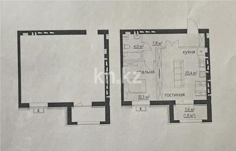 Продажа 1-комнатной квартиры, 46 м² - Продажа однокомнатных квартир в Майкудуке Караганды - страница 7 фото 1 из 1