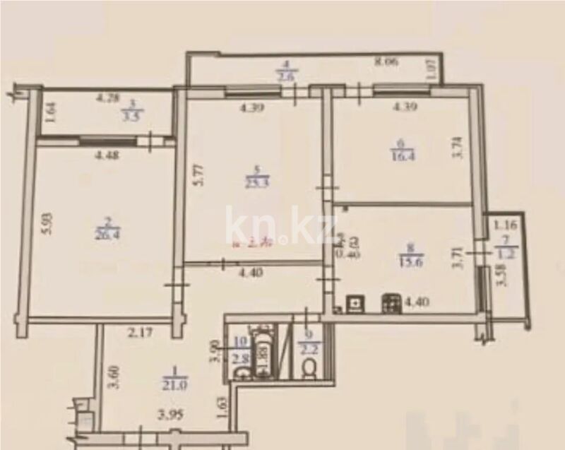 Продажа 3-комнатной квартиры, 117.5 м² - Продажа трехкомнатных квартир в Ауэзовском р-не Алматы - страница 10 фото 1 из 1