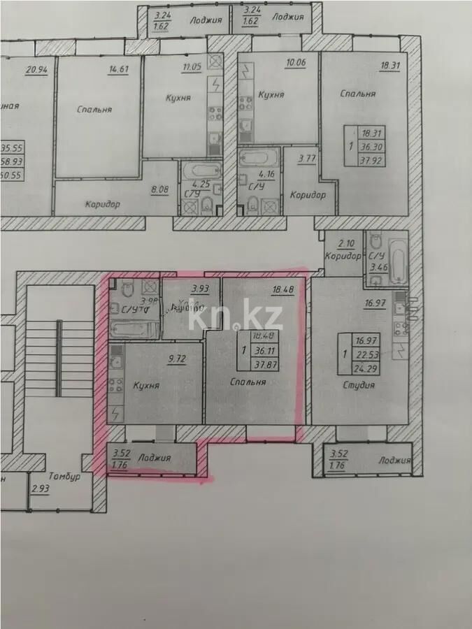 Продажа 1-комнатной квартиры, 38 м² - Продажа однокомнатных квартир в р-не Сарайшык Астаны - страница 24 фото 1 из 1