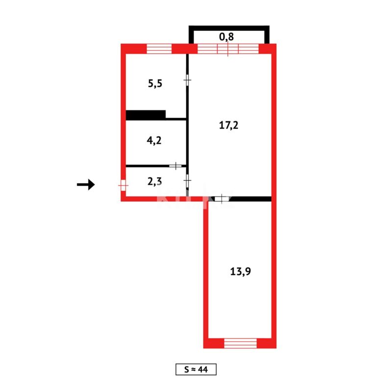 Продажа 2-комнатной квартиры, 43 м² - Продажа недвижимости в Темиртау - страница 9 фото 7 из 7