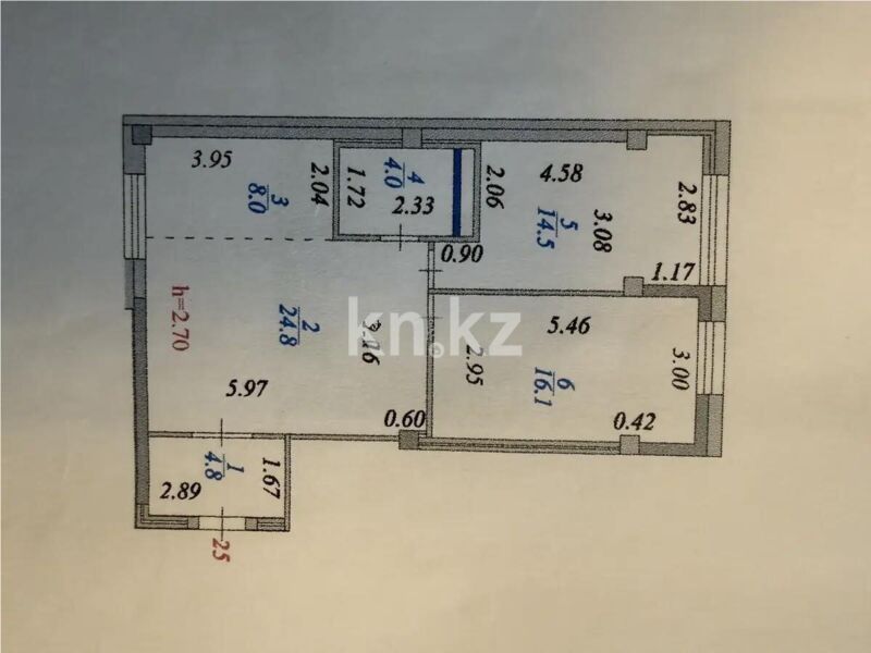 Продажа 3-комнатной квартиры, 72.2 м² - Продажа трехкомнатных квартир в блочном доме в Казахстане - страница 2 фото 4 из 4