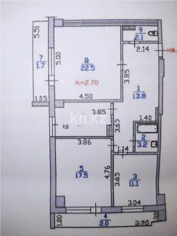 Продажа 3-комнатной квартиры, 82.3 м² - Продажа трехкомнатных квартир в Алмалинском р-не Алматы - страница 13 фото 6 из 6
