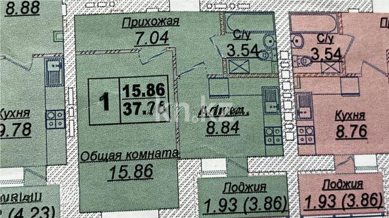 Продажа 1-комнатной квартиры, 37.8 м² - Продажа однокомнатных квартир в р-не Байконур Астаны - страница 5 фото 1 из 1