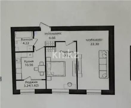 Продажа 2-комнатной квартиры, 62.48 м² - Продажа двухкомнатных квартир в р-не Сарыарка Астаны - страница 23 фото 1 из 1