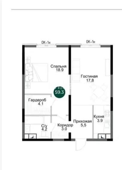 Продажа 2-комнатной квартиры, 56.3 м² - Продажа квартир в Казахстане - страница 10 фото 1 из 1