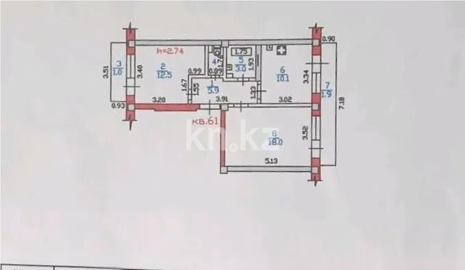 Продажа 2-комнатной квартиры, 54 м² - Продажа двухкомнатных квартир в кирпичном доме в Казахстане - страница 131 фото 5 из 5