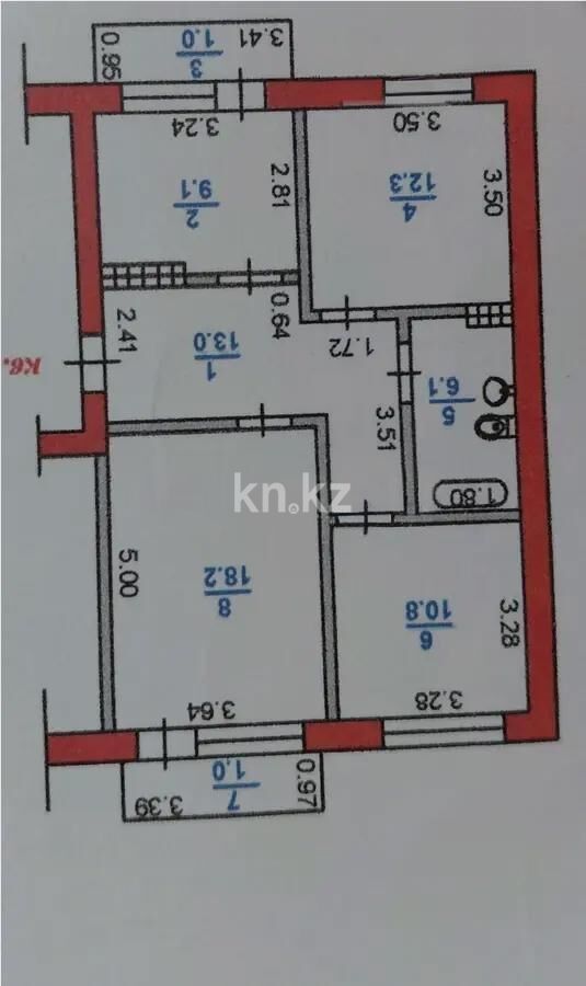 Продажа 3-комнатной квартиры, 70 м² - Продажа трехкомнатных квартир в Ауэзовском р-не Алматы - страница 23 фото 6 из 6