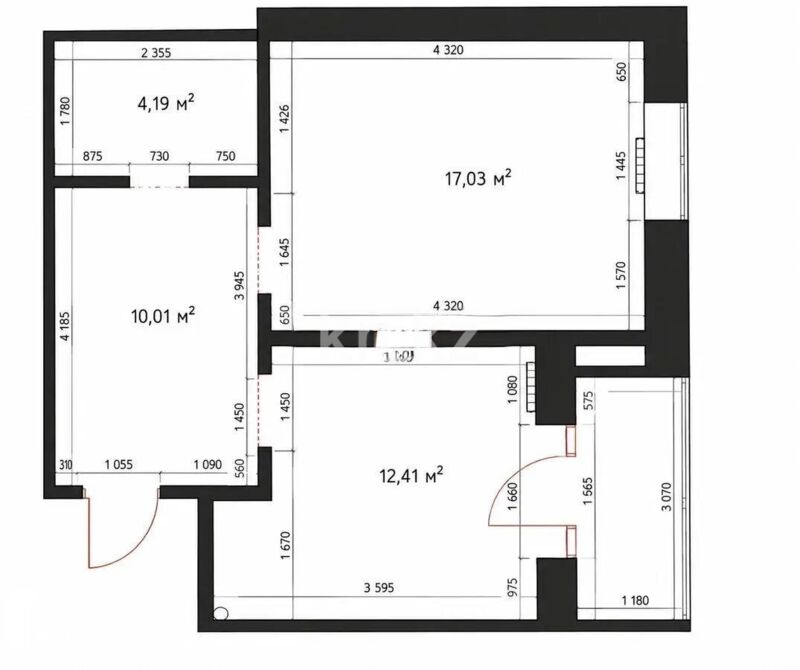 Продажа 1-комнатной квартиры, 46 м² - Продажа однокомнатных квартир от собственников в Караганде фото 4 из 4