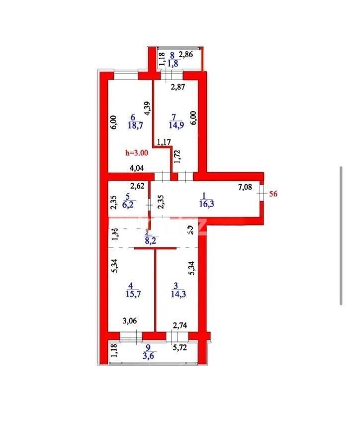 Продажа 3-комнатной квартиры, 99.7 м² - Продажа трехкомнатных квартир в кирпичном доме в Казахстане - страница 56 фото 1 из 1