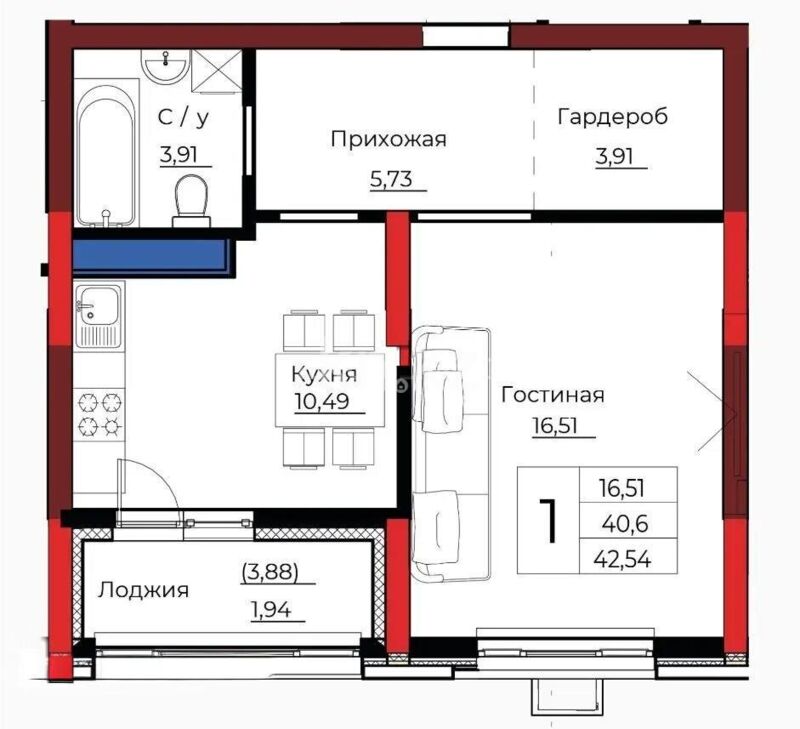 Продажа 1-комнатной квартиры, 42 м² - Продажа однокомнатных квартир от собственников в Астане - страница 3 фото 1 из 1