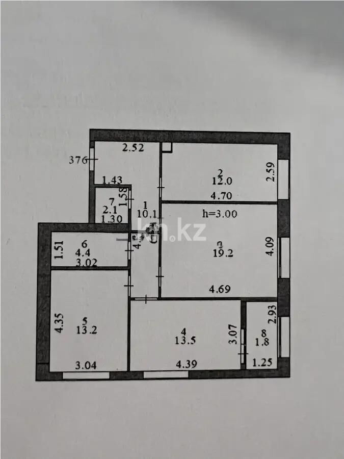 Продажа 3-комнатной квартиры, 76.3 м² - Продажа трехкомнатных квартир от собственников в Казахстане фото 4 из 4