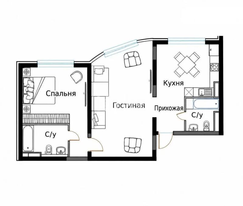 Продажа 2-комнатной квартиры, 70.7 м² - Продажа двухкомнатных квартир от собственников в Алматы фото 1 из 1