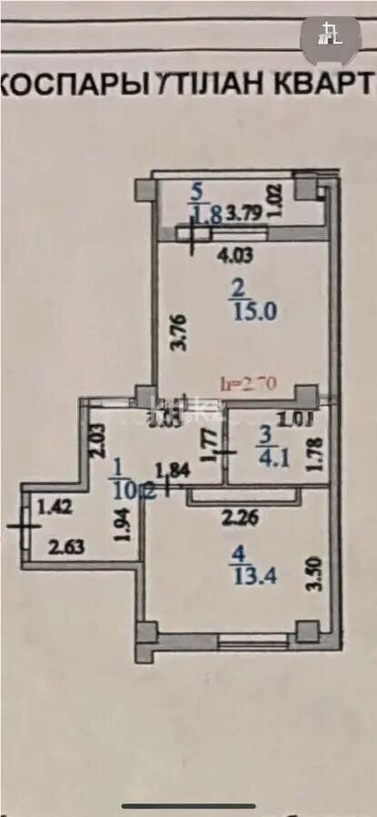 Продажа 1-комнатной квартиры, 43 м² - Продажа однокомнатных квартир в Астане - страница 23 фото 4 из 4