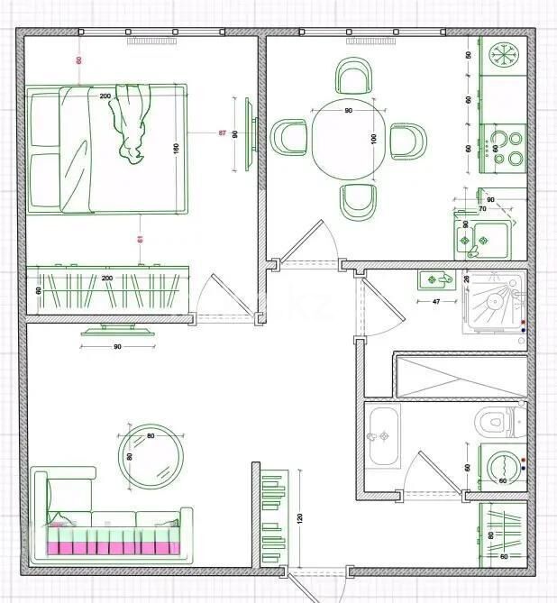 Продажа 2-комнатной квартиры, 60 м² - Продажа двухкомнатных квартир в Талгарском р-не Алматы фото 1 из 1