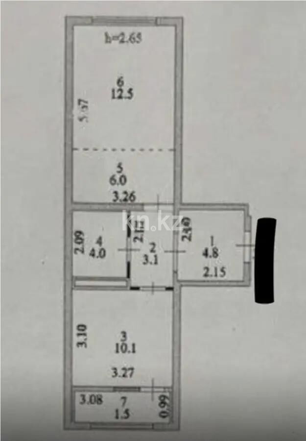 Продажа 2-комнатной квартиры, 42 м² - Продажа квартир в блочном доме в Астане - страница 6 фото 6 из 6
