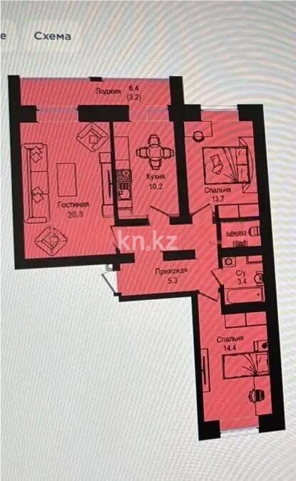 Продажа 3-комнатной квартиры, 79 м² - Продажа квартир от собственников в Астане - страница 11 фото 1 из 1