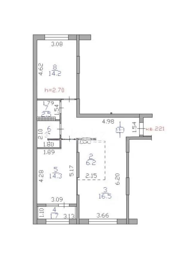 Продажа 3-комнатной квартиры, 70.3 м² - Продажа квартир в монолитно-каркасном доме в Казахстане - страница 16 фото 6 из 7
