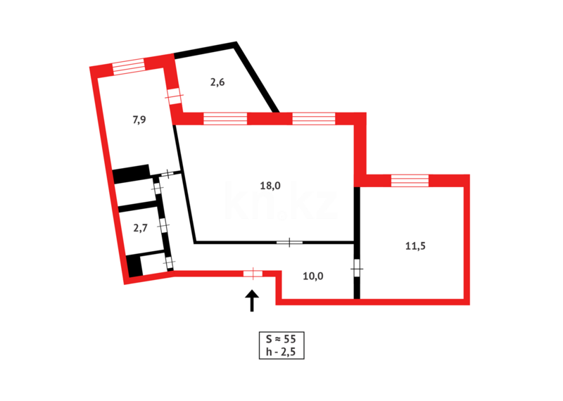 Продажа 2-комнатной квартиры, 54 м² - Продажа двухкомнатных квартир на Юго-Востоке Караганды - страница 18 фото 11 из 11