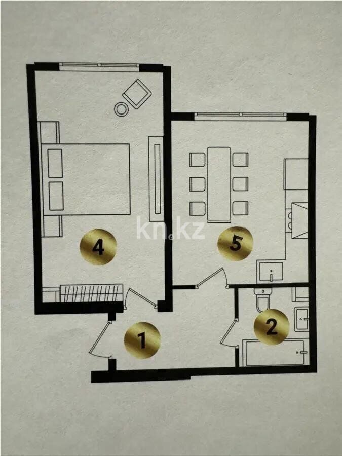 Продажа 1-комнатной квартиры, 45.81 м² - Продажа квартир от собственников в Алматы - страница 7 фото 1 из 1