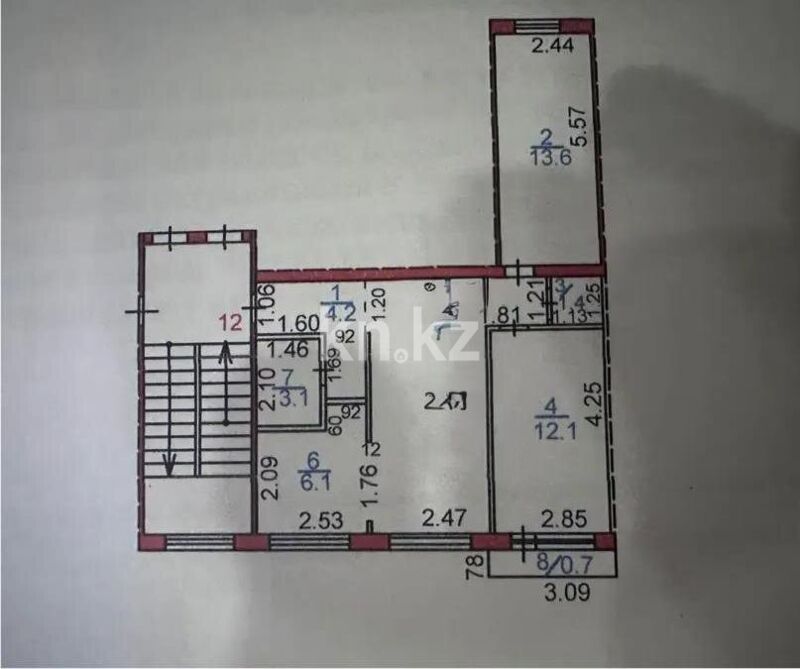 Продажа 3-комнатной квартиры, 56 м² - Продажа трехкомнатных квартир в Казахстане - страница 5 фото 7 из 7
