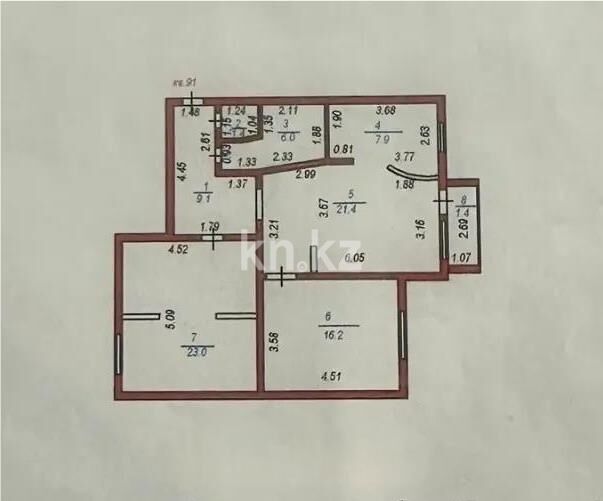 Продажа 3-комнатной квартиры, 86.4 м² - Продажа квартир в кирпичном доме в Астане - страница 196 фото 8 из 8