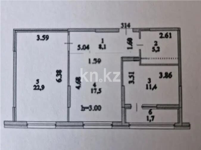 Продажа 2-комнатной квартиры, 66.8 м² - Продажа двухкомнатных квартир в р-не Нура Астаны фото 1 из 1