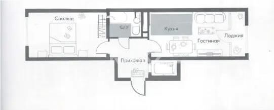 Продажа 2-комнатной квартиры, 46 м² - Продажа двухкомнатных квартир в монолитно-каркасном доме в Казахстане - страница 200 фото 1 из 1