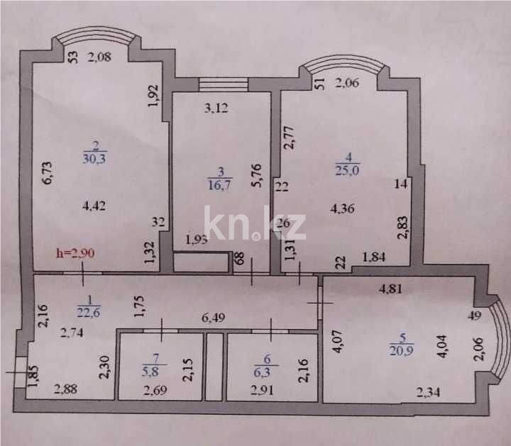 Продажа 3-комнатной квартиры, 127 м² - Продажа квартир в блочном доме в Астане - страница 24 фото 7 из 7