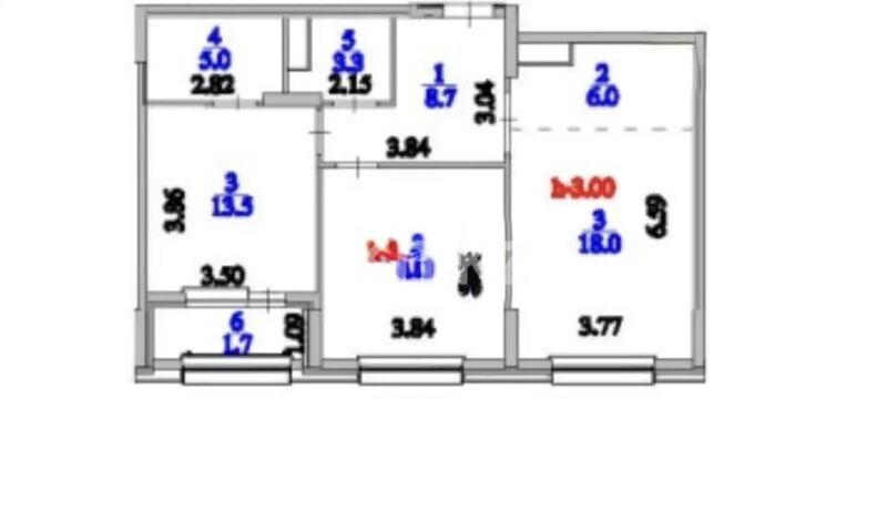 Продажа 3-комнатной квартиры, 71.1 м² - Продажа трехкомнатных квартир в кирпичном доме в Казахстане - страница 53 фото 1 из 1