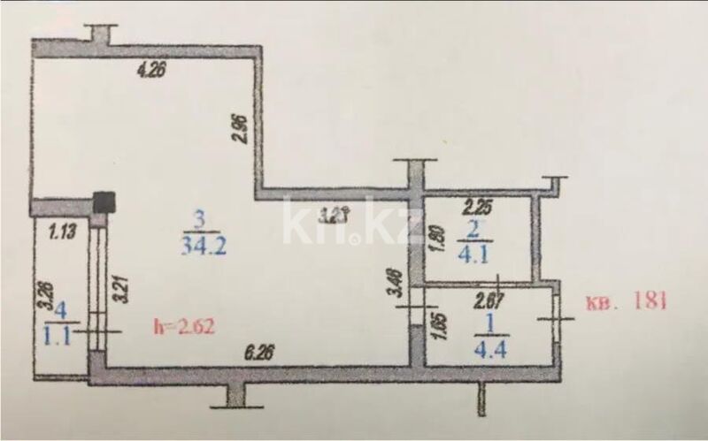 Продажа 2-комнатной квартиры, 46.2 м² - Продажа квартир в Казахстане - страница 235 фото 5 из 5