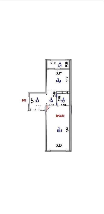 Продажа 1-комнатной квартиры, 42.4 м² - Продажа однокомнатных квартир в монолитном доме в Казахстане - страница 8 фото 2 из 2