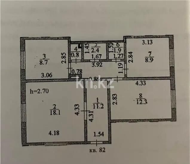 Продажа 3-комнатной квартиры, 68 м² - Продажа трехкомнатных квартир в блочном доме в Казахстане - страница 49 фото 6 из 6