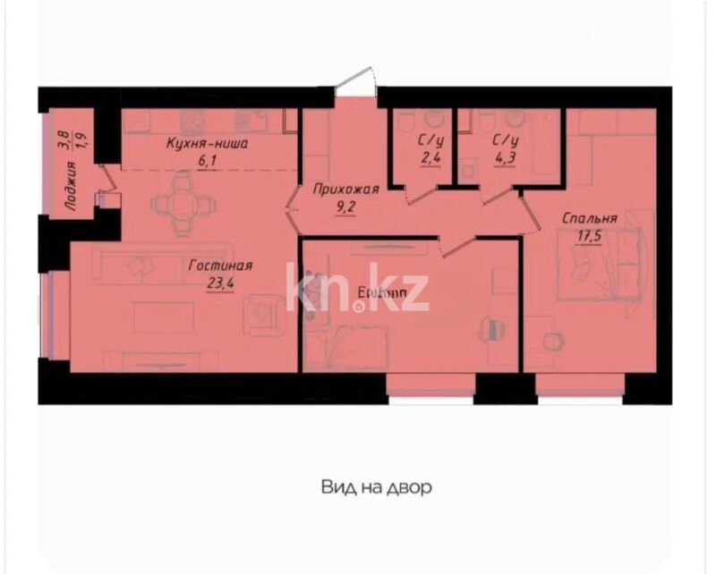 Продажа 3-комнатной квартиры, 80.6 м² - Продажа трехкомнатных квартир в кирпичном доме в Астане - страница 3 фото 1 из 1