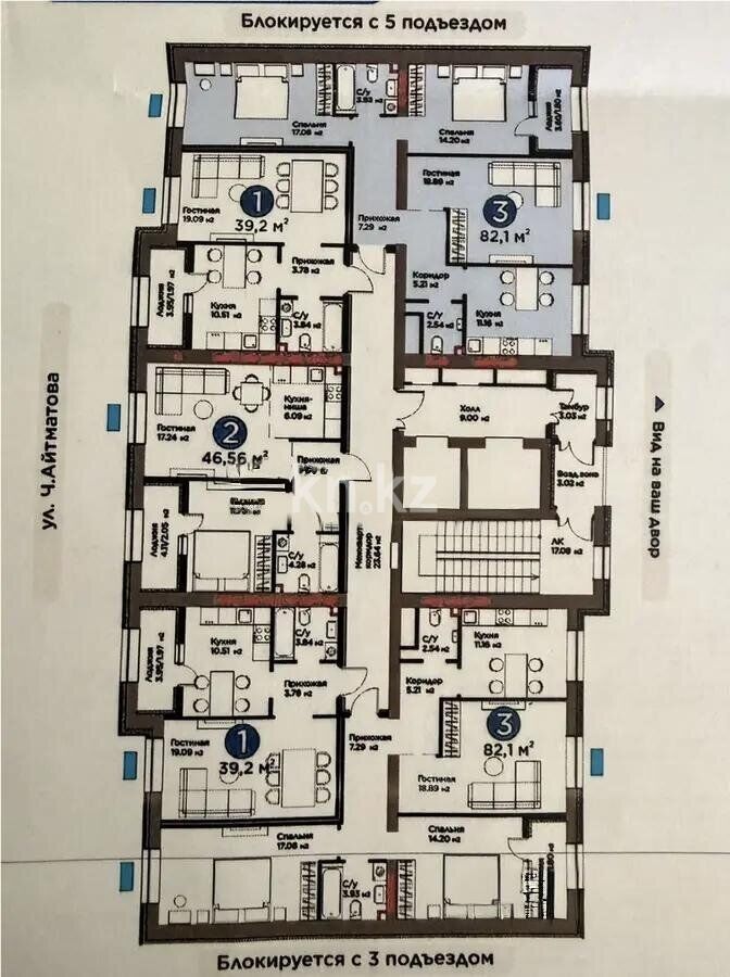 Продажа 3-комнатной квартиры, 82.1 м² - Недвижимость в Астане - страница 21 фото 1 из 1