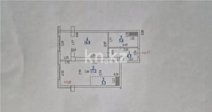 Продажа 2-комнатной квартиры, 47.4 м² - Продажа двухкомнатных квартир от собственников в Казахстане - страница 8 фото 6 из 6