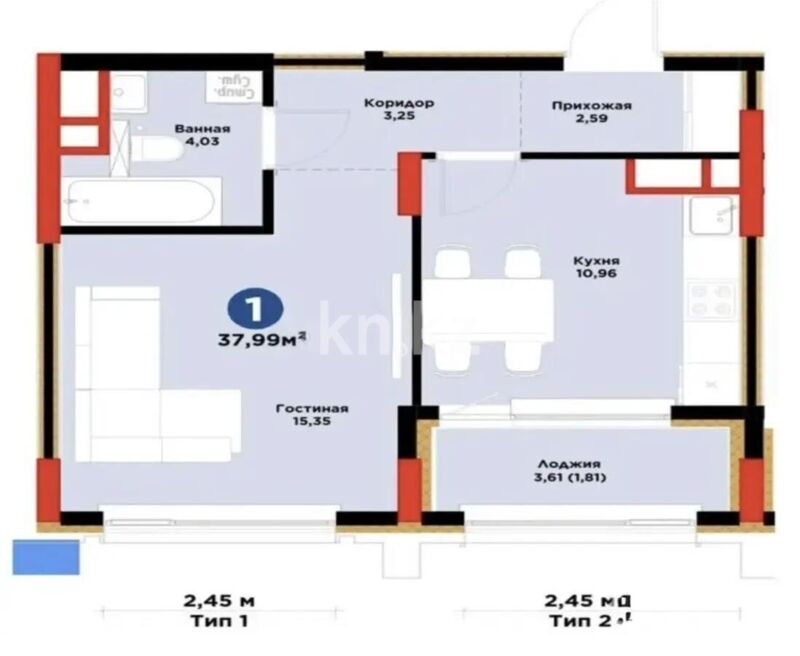 Продажа 1-комнатной квартиры, 38 м² - Продажа квартир от собственников в Астане - страница 43 фото 1 из 1