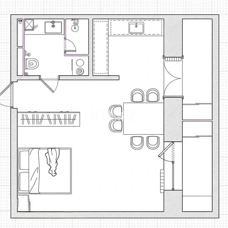 Продажа 1-комнатной квартиры, 39 м² - Продажа однокомнатных квартир в Казахстане - страница 2 фото 3 из 3