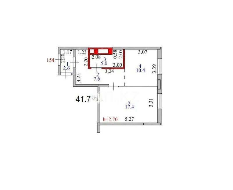 Продажа 1-комнатной квартиры, 41.6 м² - Продажа однокомнатных квартир в блочном доме в Казахстане - страница 4 фото 3 из 3