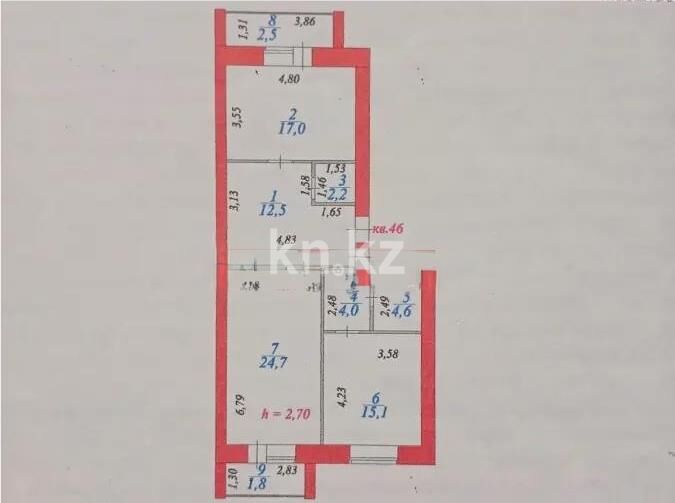 Продажа 2-комнатной квартиры, 84.4 м² - Продажа квартир в кирпичном доме в Астане - страница 35 фото 5 из 5