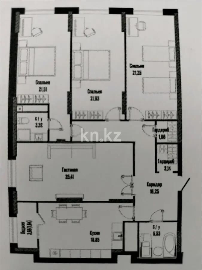 Продажа 4-комнатной квартиры, 140 м² - Продажа четырехкомнатных квартир в кирпичном доме в Астане - страница 2 фото 2 из 2