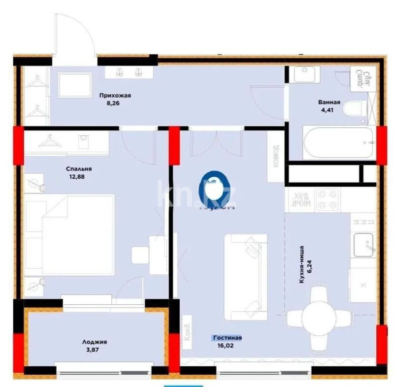 Продажа 2-комнатной квартиры, 49.75 м² - Продажа двухкомнатных квартир от собственников в Астане - страница 10 фото 1 из 1