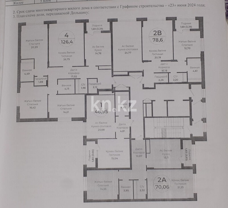 Продажа 2-комнатной квартиры, 70 м² - Продажа двухкомнатных квартир в монолитно-каркасном доме в Казахстане - страница 222 фото 2 из 2