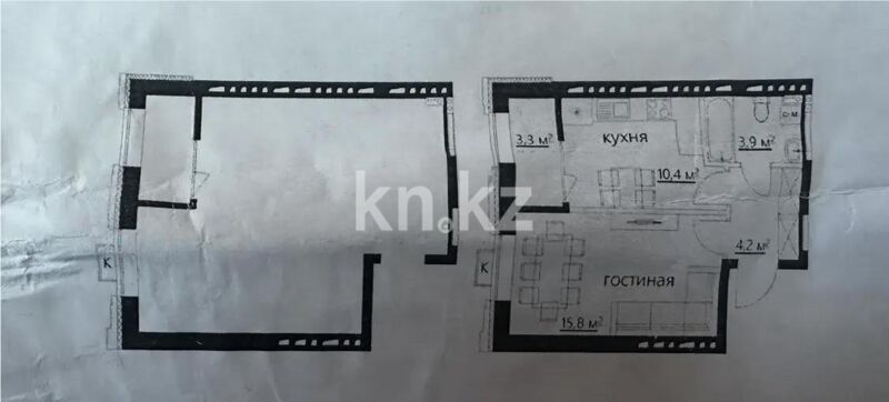 Продажа 1-комнатной квартиры, 37 м² - Продажа однокомнатных квартир в Майкудуке Караганды - страница 7 фото 1 из 1
