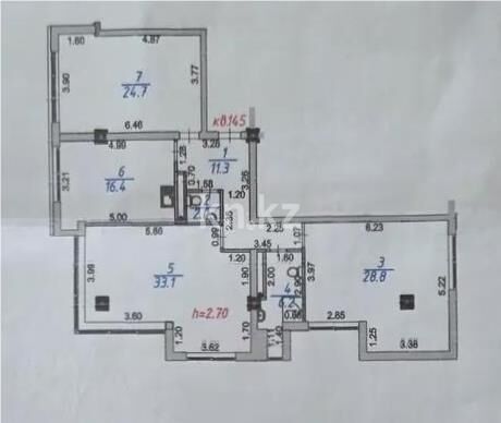 Продажа 3-комнатной квартиры, 122.5 м² - Продажа трехкомнатных квартир в Бостандыкском р-не Алматы - страница 20 фото 8 из 8
