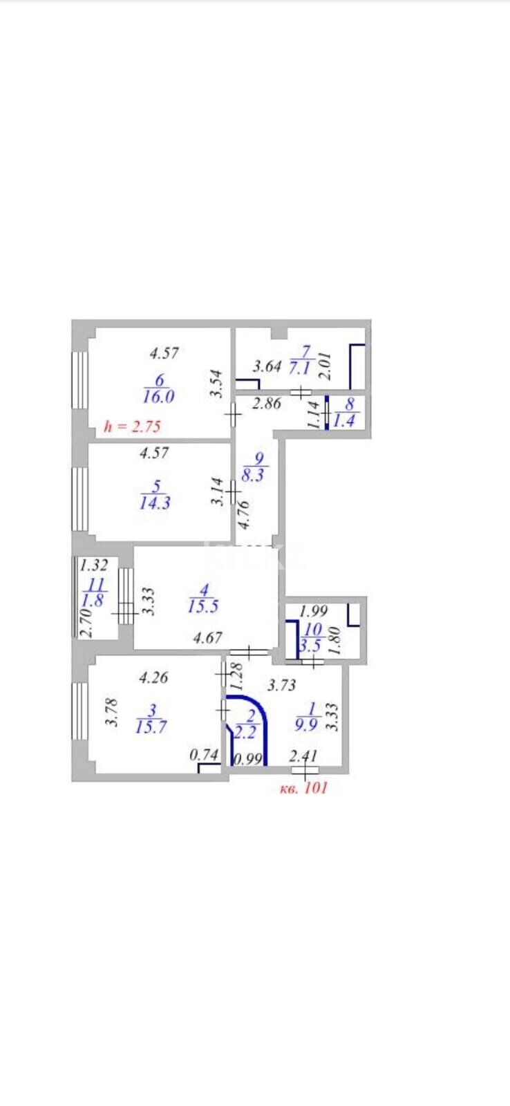 Продажа 3-комнатной квартиры, 95 м² - Продажа трехкомнатных квартир в монолитном доме в Астане фото 18 из 18