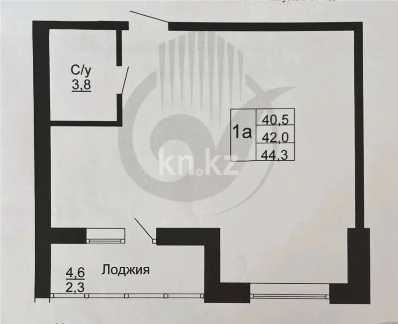 Продажа 1-комнатной квартиры, 45 м² - Продажа однокомнатных квартир в Городе Караганды - страница 5 фото 1 из 1